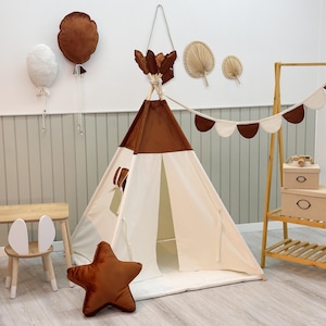 Cinnamon Teepee Tent, Teepee for kids, Children&#39;s Teepee, Play Tent, Indoor Playroom
