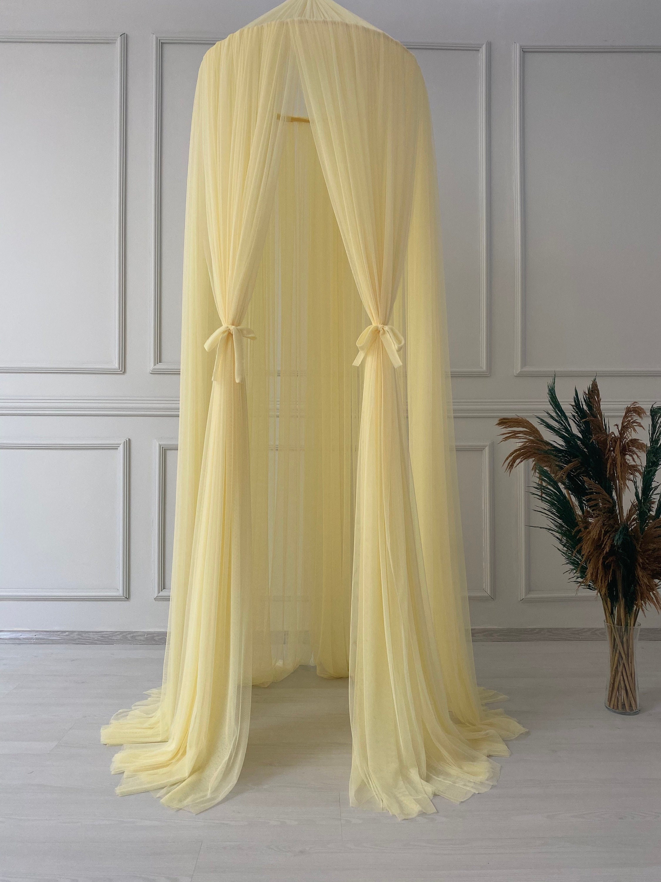 Yellow Canopy Bed Canopyhanging Playcrib Etsy