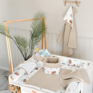 Aankleedkussen met drukknopen | Waterdicht aankleedkussen voor baby | Draagbaar aankleedkussen | Cadeau kraamcadeau | Cadeau voor pasgeborene