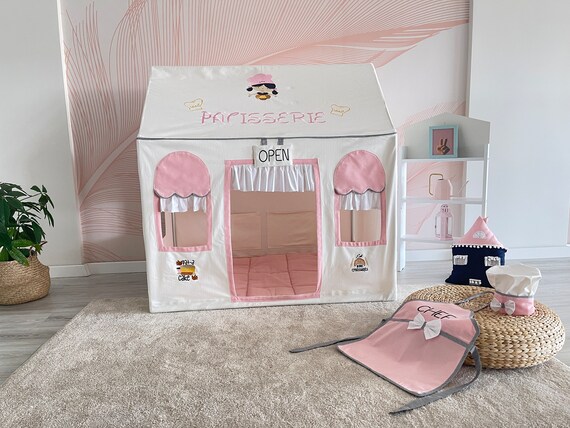 Play Tent With Mat Kids Playhouse With Windows Easy to Wash