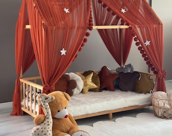 Luxury Montessori Canopy, Cinnamon Canopy,Canopy Bed Curtains,Canopy For Crib,Montessori Canopy,Bed Canopy,Canopy Tent,Customized Bed Canopy