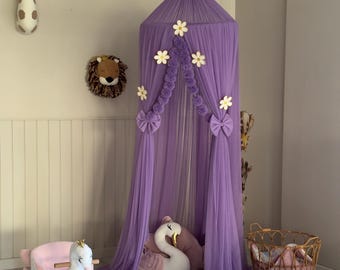 Lilac Canopy, Tulle Bed Canopy, Bed Baldachin, Montessori Bed, Canopy Bed Curtains, Children's Mosquito Net, Mosquito Net, Tulle Canopy