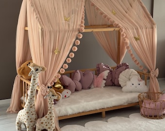 Luxury Montessori Canopy,Powder Canopy, Canopy Bed Curtains, Canopy For Crib, Montessori Canopy,Bed Canopy,Canopy Tent,Customized Bed Canopy