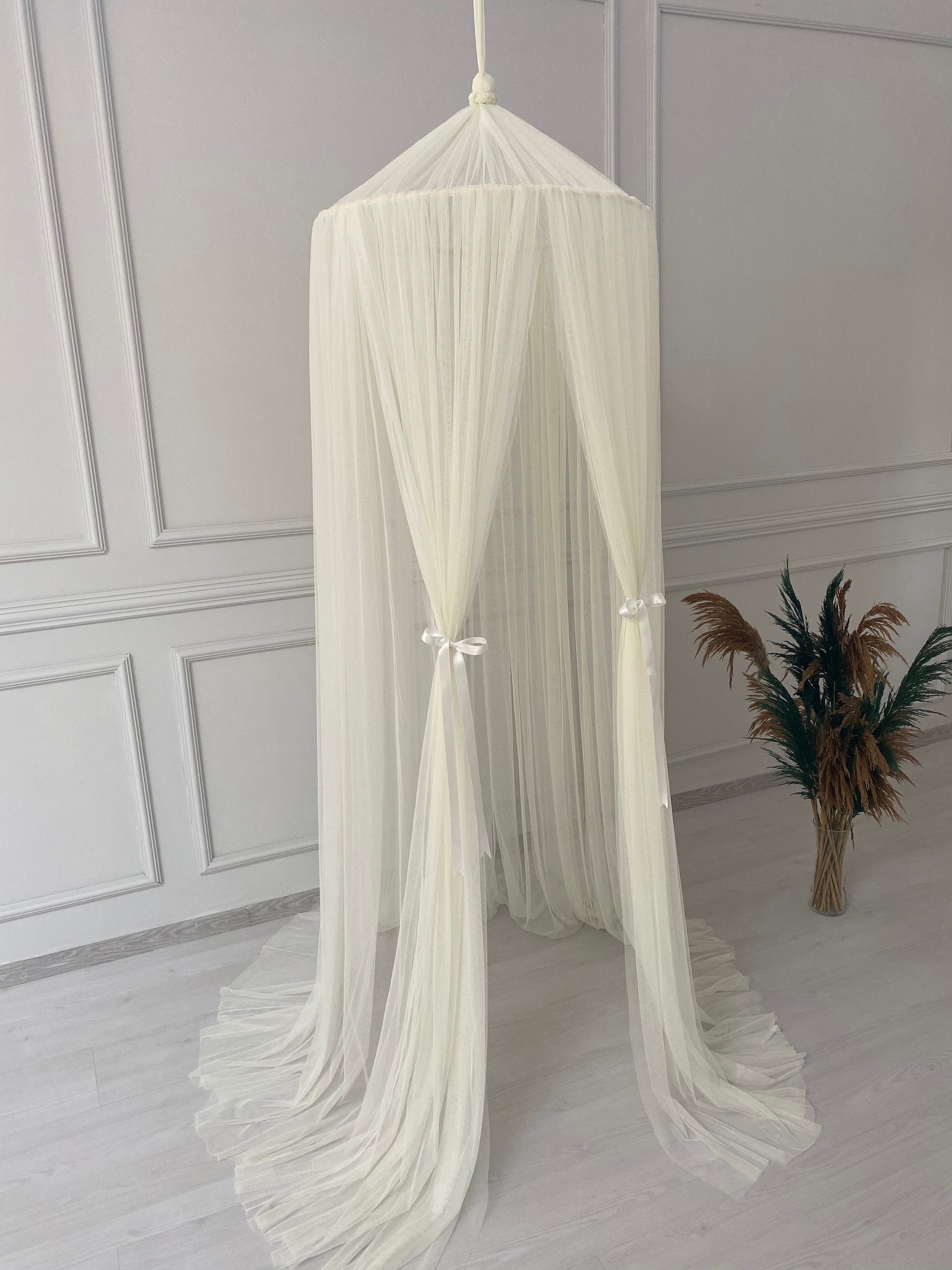 Cream Canopy Bed Canopyhanging Playcrib Etsy