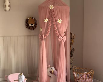 パウダーキャノピー、チュールベッドキャノピー、ベッドバルダッチン、モンテッソーリベッド、キャノピーベッドカーテン、子供用蚊帳、蚊帳、チュールキャノピー