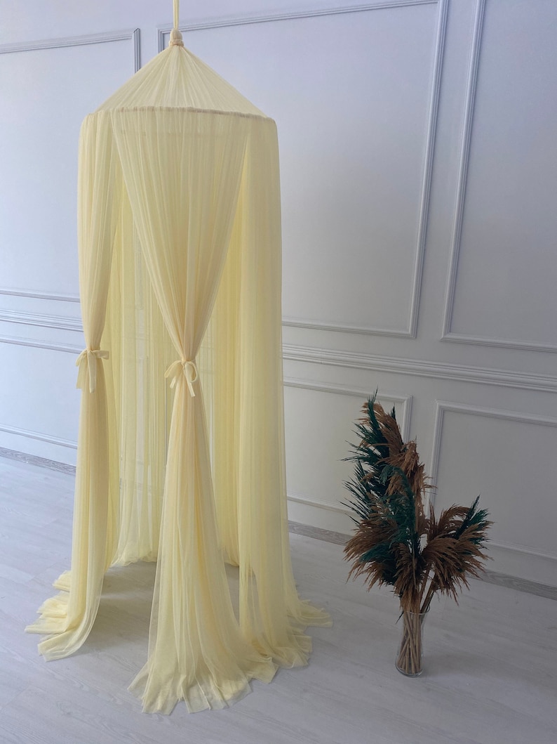 Yellow Canopy Bed Canopyhanging Playcrib Etsy