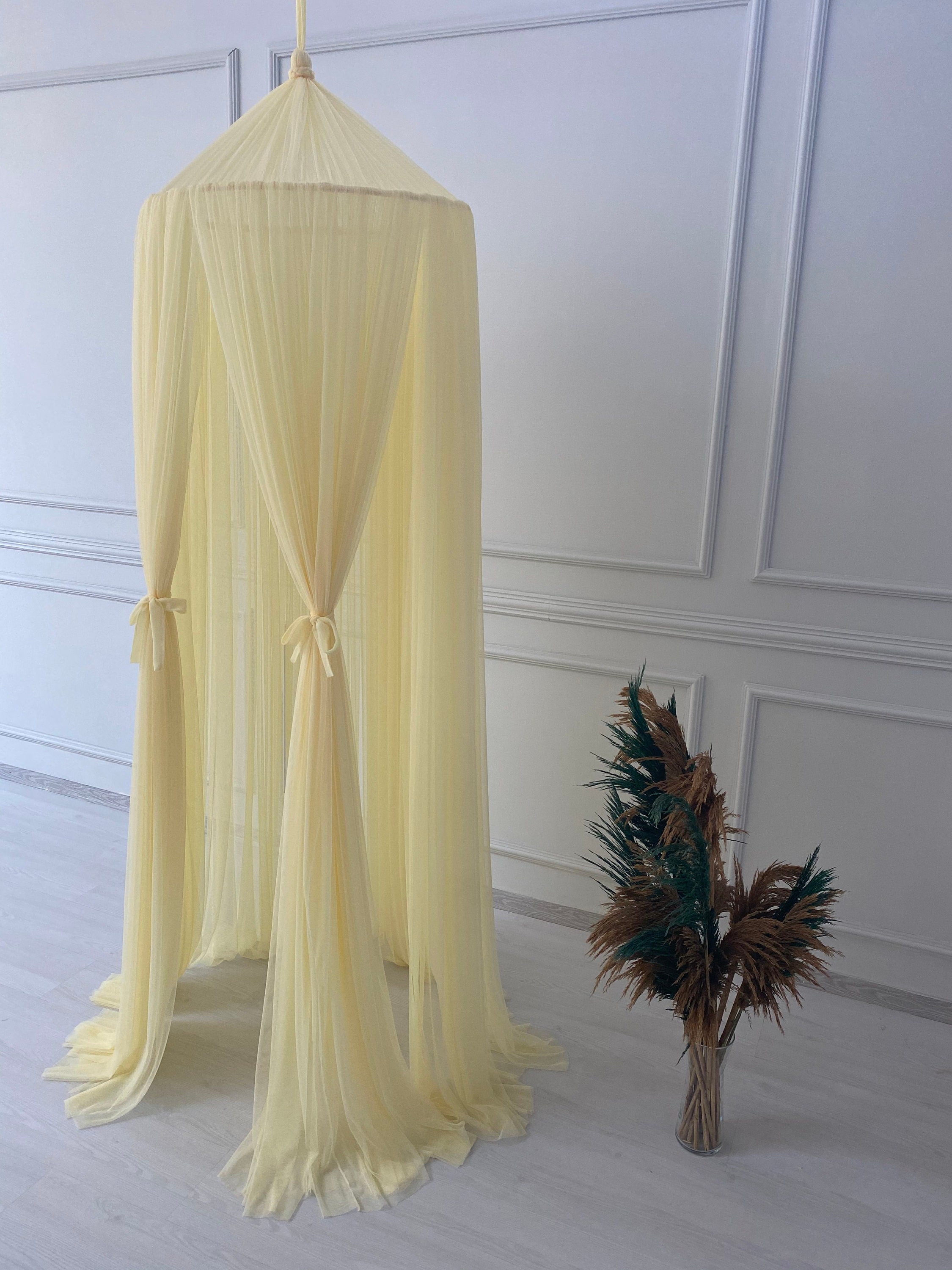 Yellow Canopy Bed Canopyhanging Playcrib Etsy