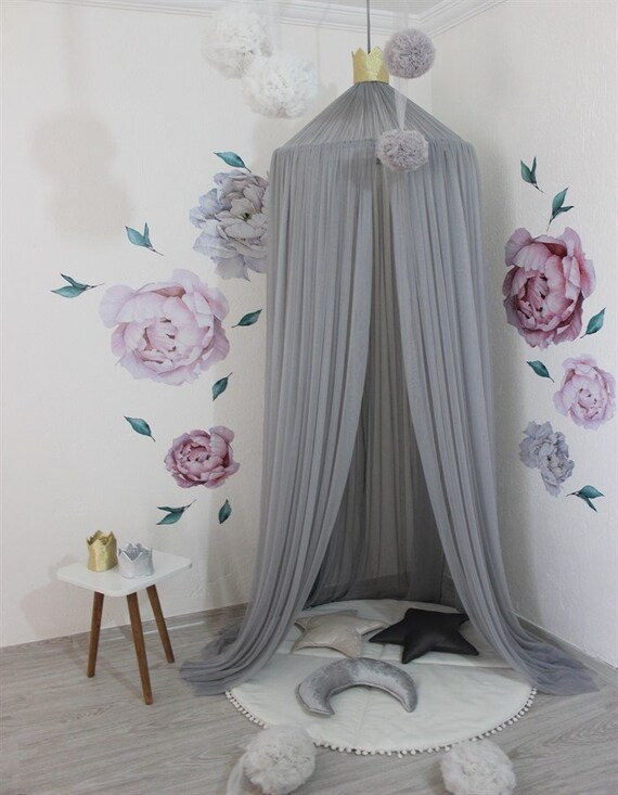 grey nursery canopy
