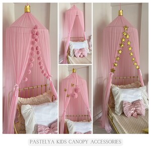 Kids Bed Canopy, Kids Canopy, Crib Netting, Reading Nook, Kids Room Decor, Mosquito Net for Bed Nursery, Bed Curtains, Tulle Canopy image 10