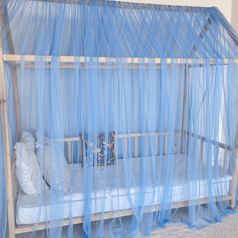 Baldaquin de lit Montessori, baldaquin de lit pour enfant, rideaux de lit Montessori, filet pour lit de bébé, décoration de chambre d'enfant, moustiquaire pour chambre de bébé, baldaquin en tulle image 9