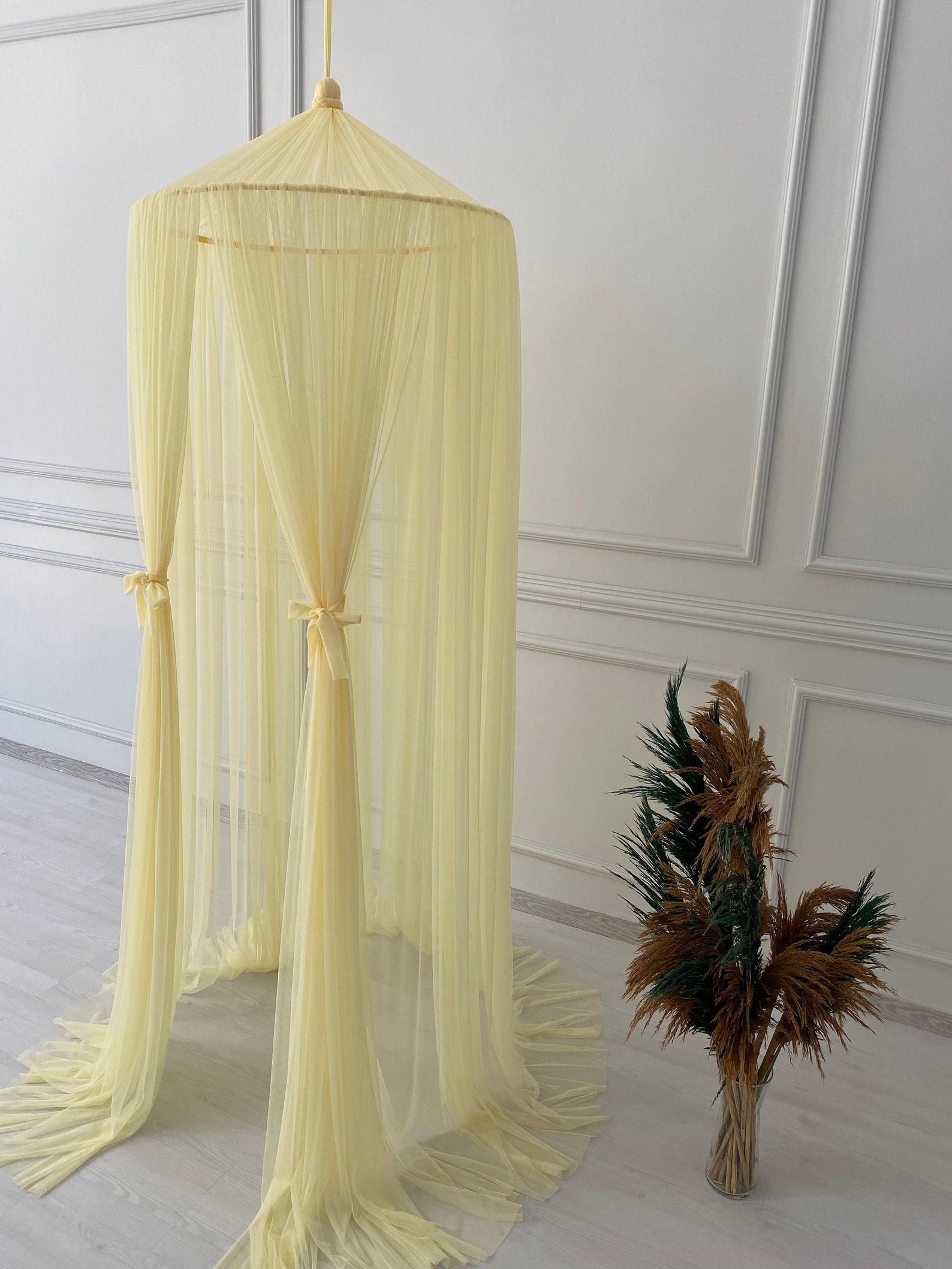 Yellow Canopy Bed CanopyHanging PlayCrib Etsy