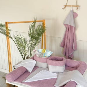 Aankleedkussen met drukknopen | Waterdicht aankleedkussen voor baby | Draagbaar aankleedkussen | Cadeau kraamcadeau | Cadeau voor pasgeborene