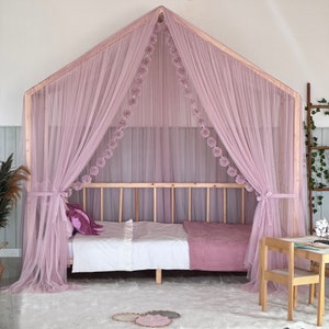 Luxury Montessori Canopy,Blush Pink,Canopy Bed Curtains,Canopy For Crib,Montessori Canopy,Bed Canopy,Canopy Tent,Customized Bed Canopy