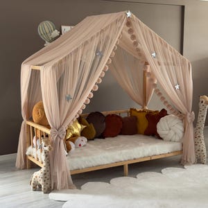 Luxury Montessori Canopy,Camel,Canopy Bed Curtains,Canopy For Crib,Montessori Canopy,Bed Canopy,Canopy Tent,Customized Bed Canopy