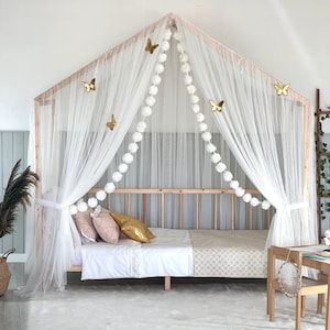 Luxury Montessori Canopy,White,Canopy Bed Curtains,Canopy For Crib,Montessori Canopy,Bed Canopy,Canopy Tent,Customized Bed Canopy