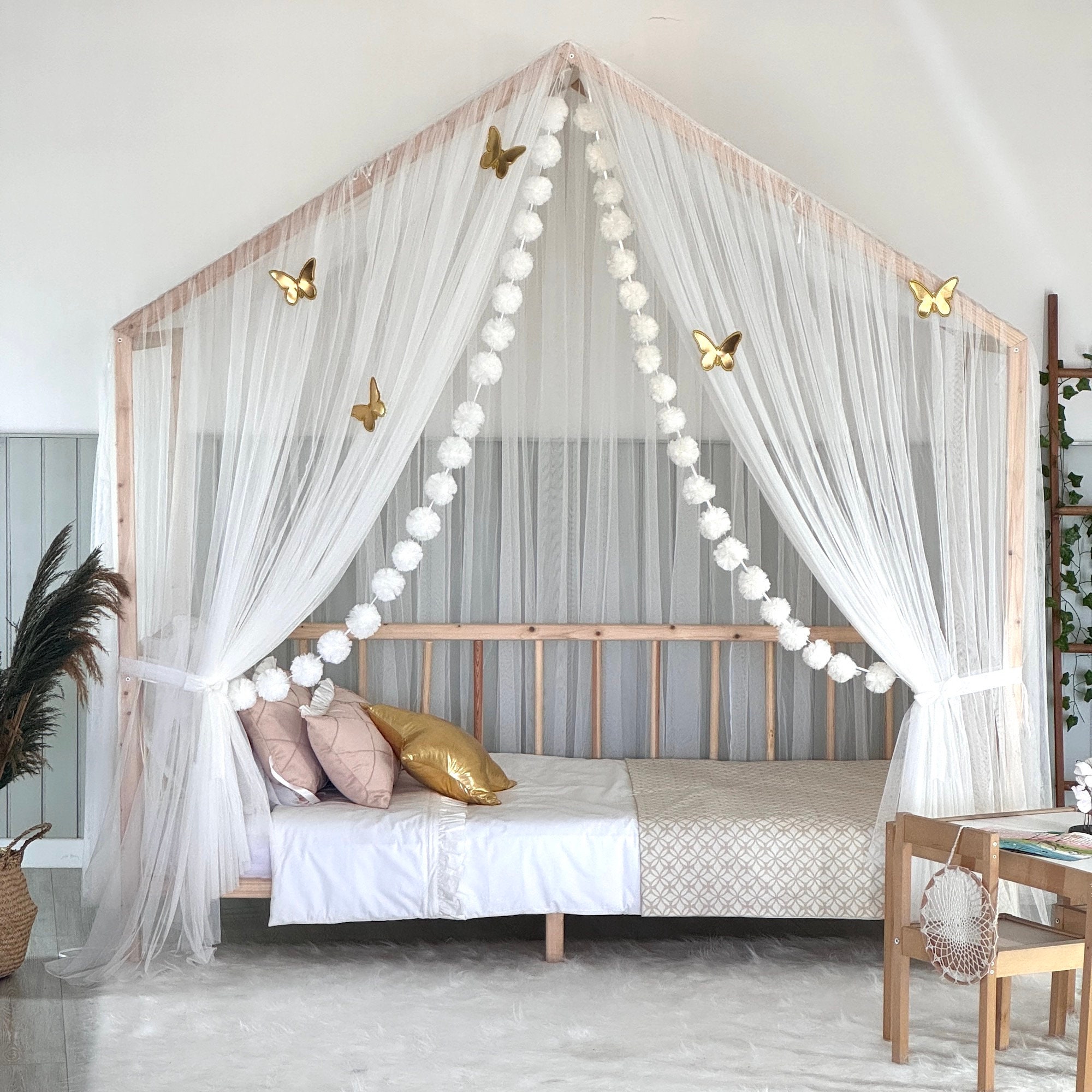Luxury Montessori Canopy,White,Canopy Bed Curtains,Canopy For Crib,Montessori Canopy,Bed Canopy,Canopy Tent,Customized Bed Canopy