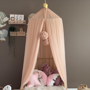 Light Powder Canopy ,Tulle Bed Canopy,Bed Baldachin,Montessori Bed, Canopy Bed Curtains,Children's Mosquito Net, Mosquito Net, Tulle Canopy image 9