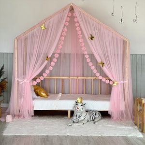 Luxury Montessori Canopy,Pink,Canopy Bed Curtains,Canopy For Crib,Montessori Canopy,Bed Canopy,Canopy Tent,Customized Bed Canopy