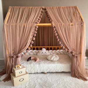 Luxury Montessori Canopy, Brown Canopy , Canopy Bed Curtains,Canopy For Crib,Montessori Canopy,Bed Canopy,Canopy Tent,Customized Bed Canopy