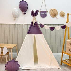 Purple Teepee Tent, Teepee for kids, Children&#39;s Teepee, Play Tent, Indoor Playroom