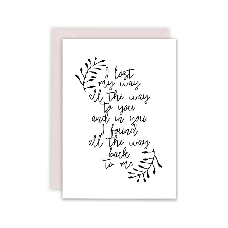 Love Card Printable Black and White Valentines Card | Etsy