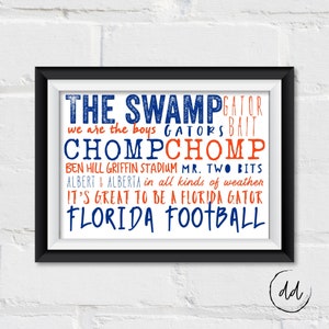 Florida Gators Gift, The Swamp, Chomp Chomp, Florida Gator Football, Mr. Two Bits, Ben Hill Griffin Stadium, We are the Boys, Christmas Gift