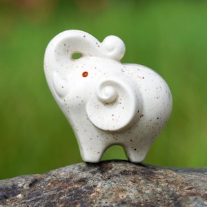 White Lucky Elephant, Elephant For Wealth And Luck Trunk Up, Housewarming Gift, Good Luck Charm