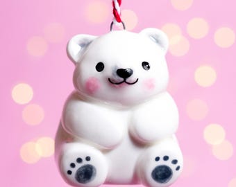 Polar Bear Ornament, Animal Ornament, Christmas Gift, Bear Gift Ornament
