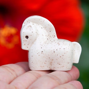 Small White Pony Figurine, Ceramic Horse, Horse Lover Gifts, Amazing Home Decorations image 1