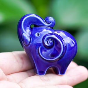 Handmade Elephant Figurine, Handcrafted From Porcelain, Perfect Gift, Animal Lover