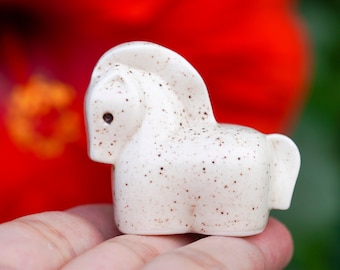 Small White Pony Figurine, Ceramic Horse, Horse Lover Gifts, Amazing Home Decorations