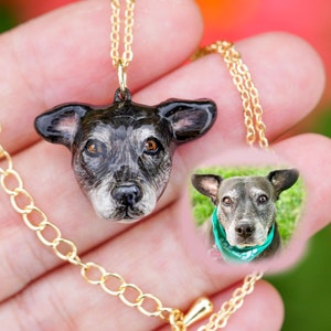 Custom Dog Portrait Necklace, Personalized Dog Pendant, Cute Dog Necklace, Porcelain Necklace Charm