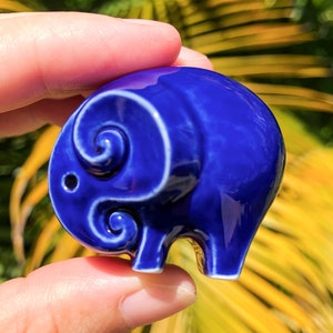 Lucky Ceramic Elephant, Gift For Animal Lover, Decorative Statue, Elephant Gifts For Mom