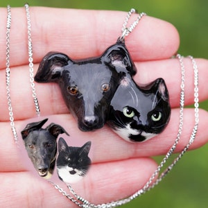 Pet Portrait, Custom Dog Cat Portrait, Custom Pet Jewelry, Pet loss gift