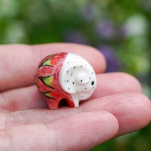 Dragon Fruit Elephant Figurine, Pitaya Necklace, Dragon Fruit Charm, Amazing Gift