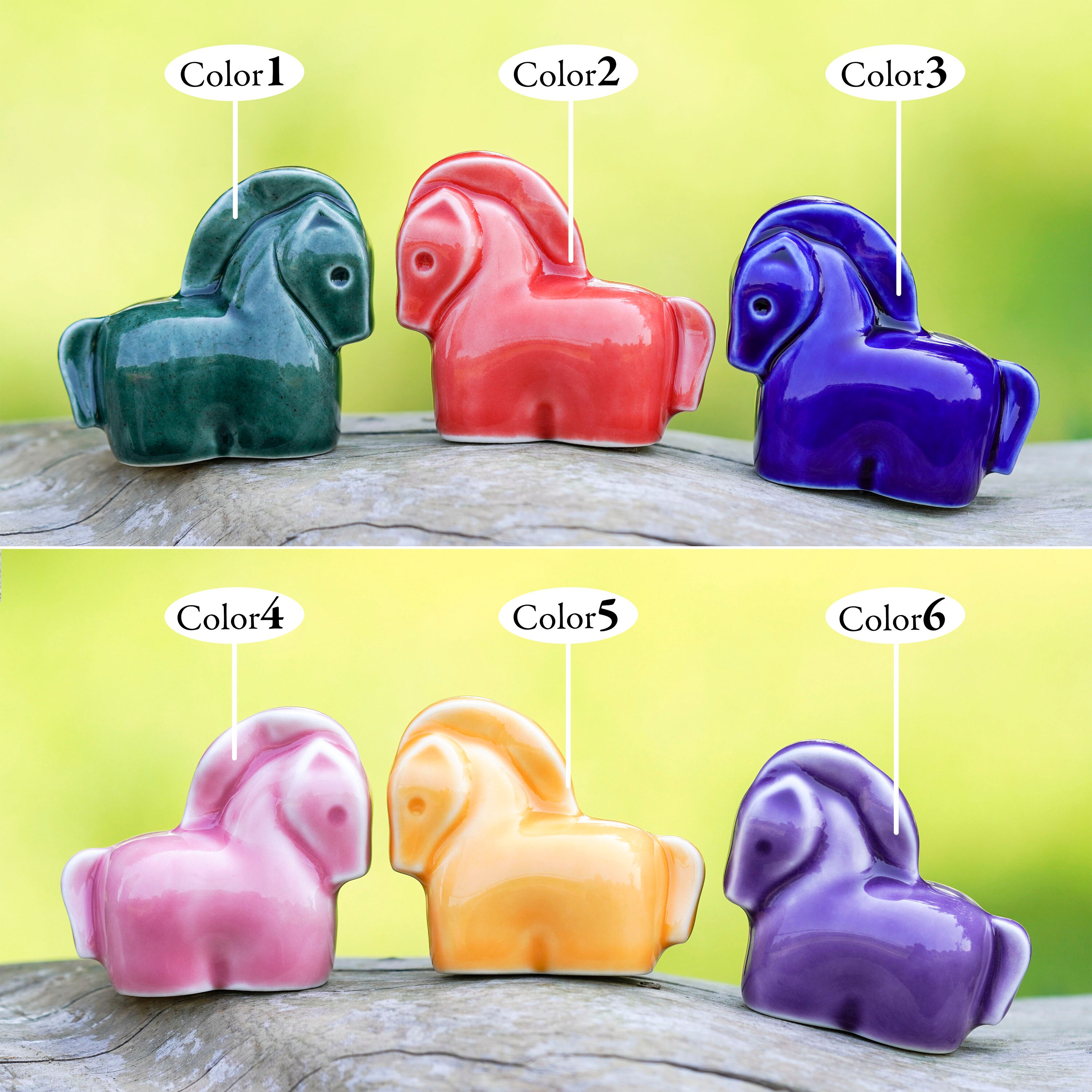 小さな陶器のポニーの置物：手作りの馬の彫刻、室内装飾 - Etsy 日本