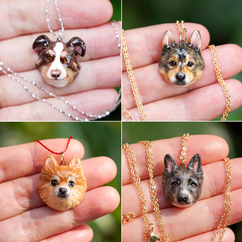 Personalized Dog Portrait Charm, Dog Necklace, Cute Pet Necklace, Amazing Gift For Mom image 5