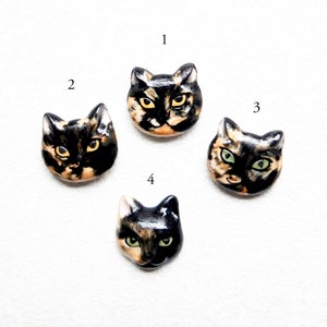 Tortoiseshell Cat Brooch, Tortoiseshell Cat Jewelry, Tortie Cat Jewellery Gift image 2