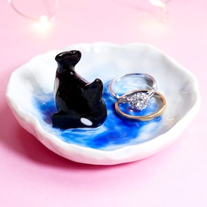 PREORDER Orca Ring Dish, Ceramic Orca Trinket Dish, Jewelry Tray, Engagement Gift, Gift For Her