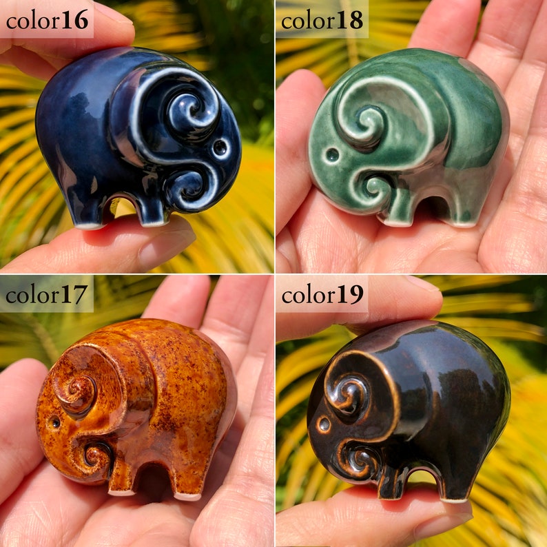 Lucky Ceramic Elephant Gift for Animal Lover Decorative Etsy