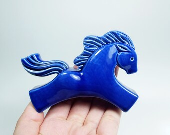 疾走する陶器の馬の置物、馬の装飾、家の装飾動物、馬好きへのギフト