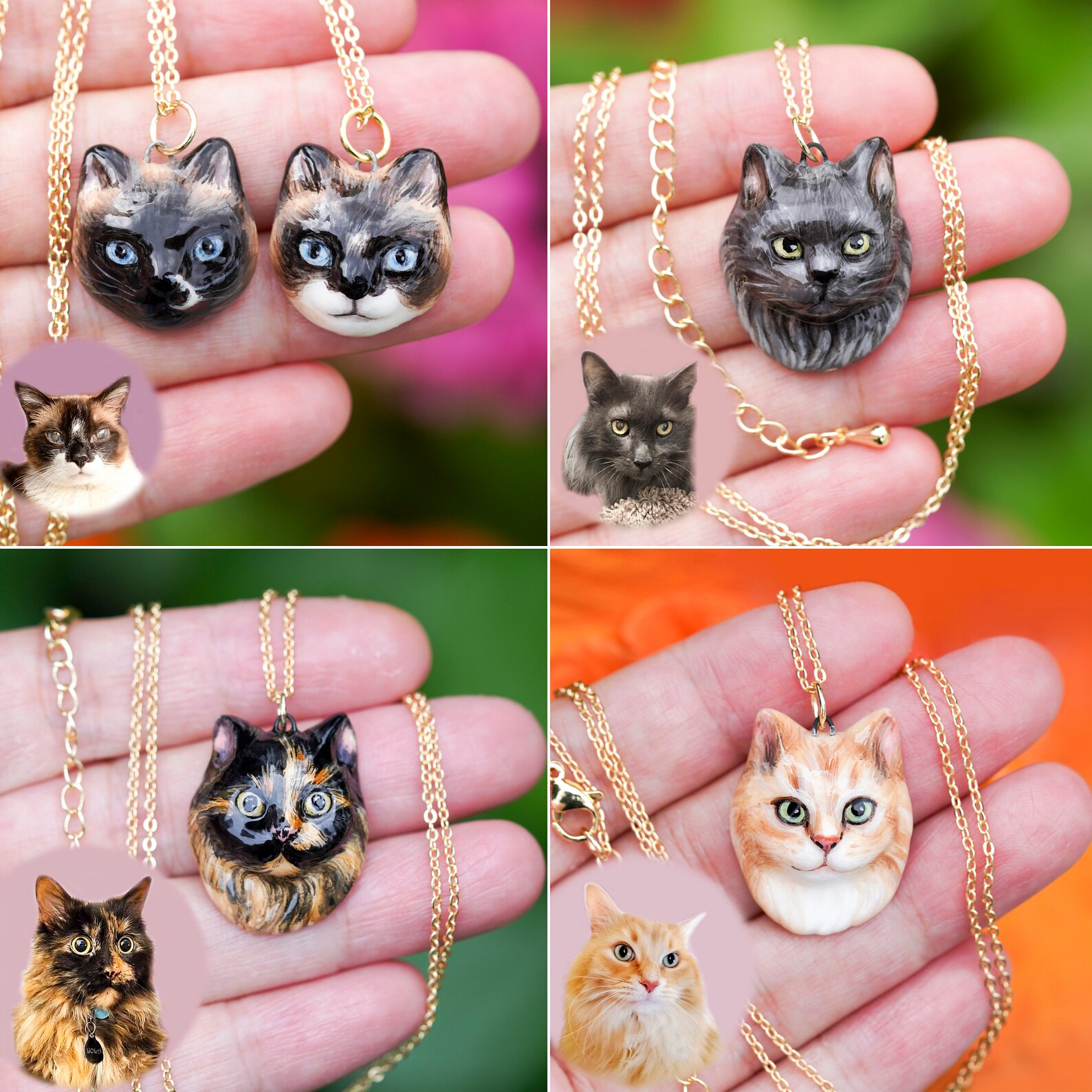 Custom Cat Earrings Personalized Portrait Pet Cute Cat Etsy