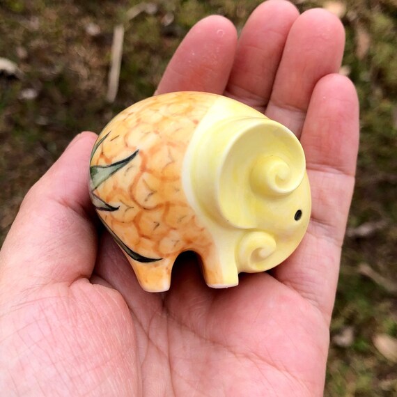 Pineapple Elephant Figurine Ceramic Pineapple Craff for Home Etsy