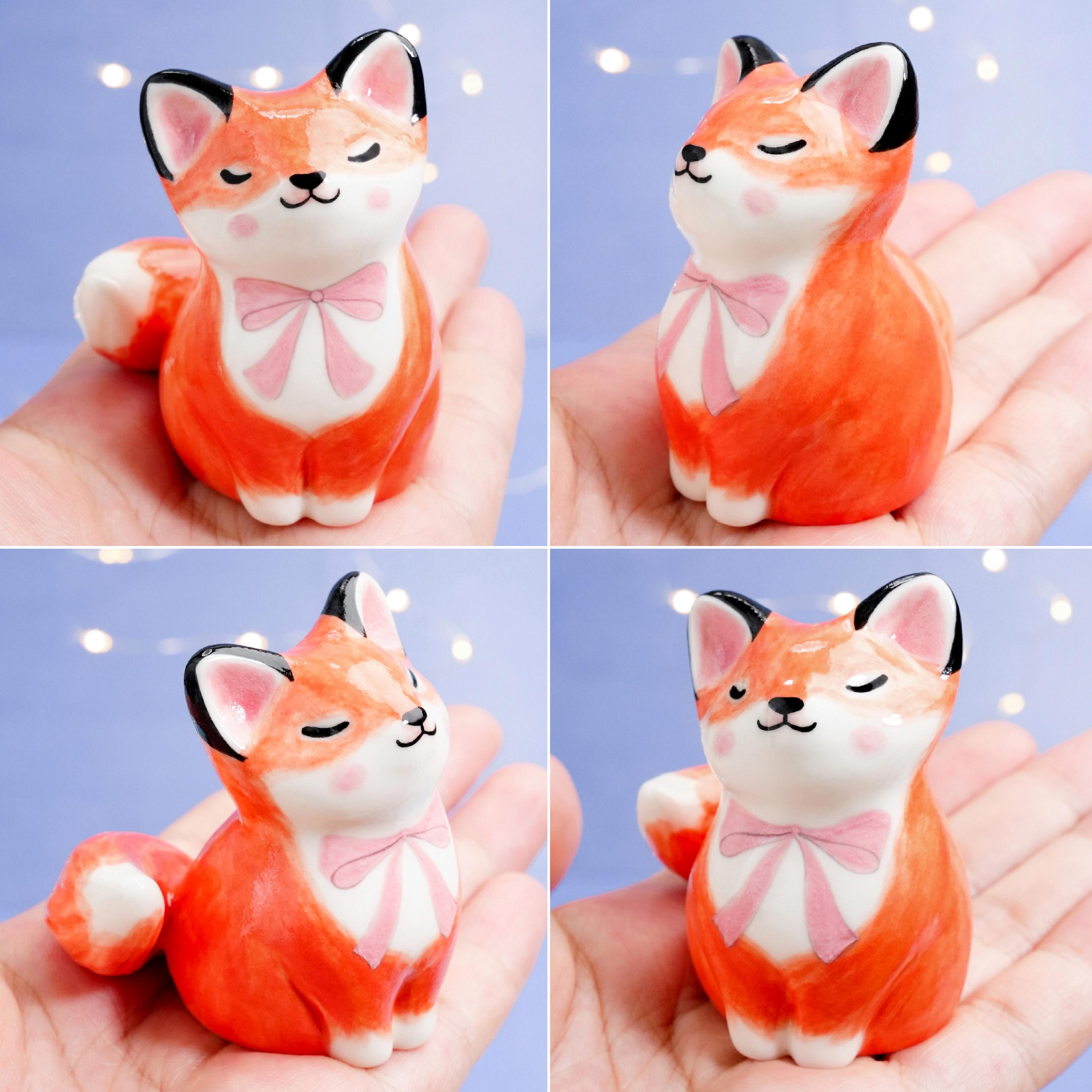 陶器製の白いウサギとカボチャの置物、ハロウィンの秋の装飾 - Etsy 日本