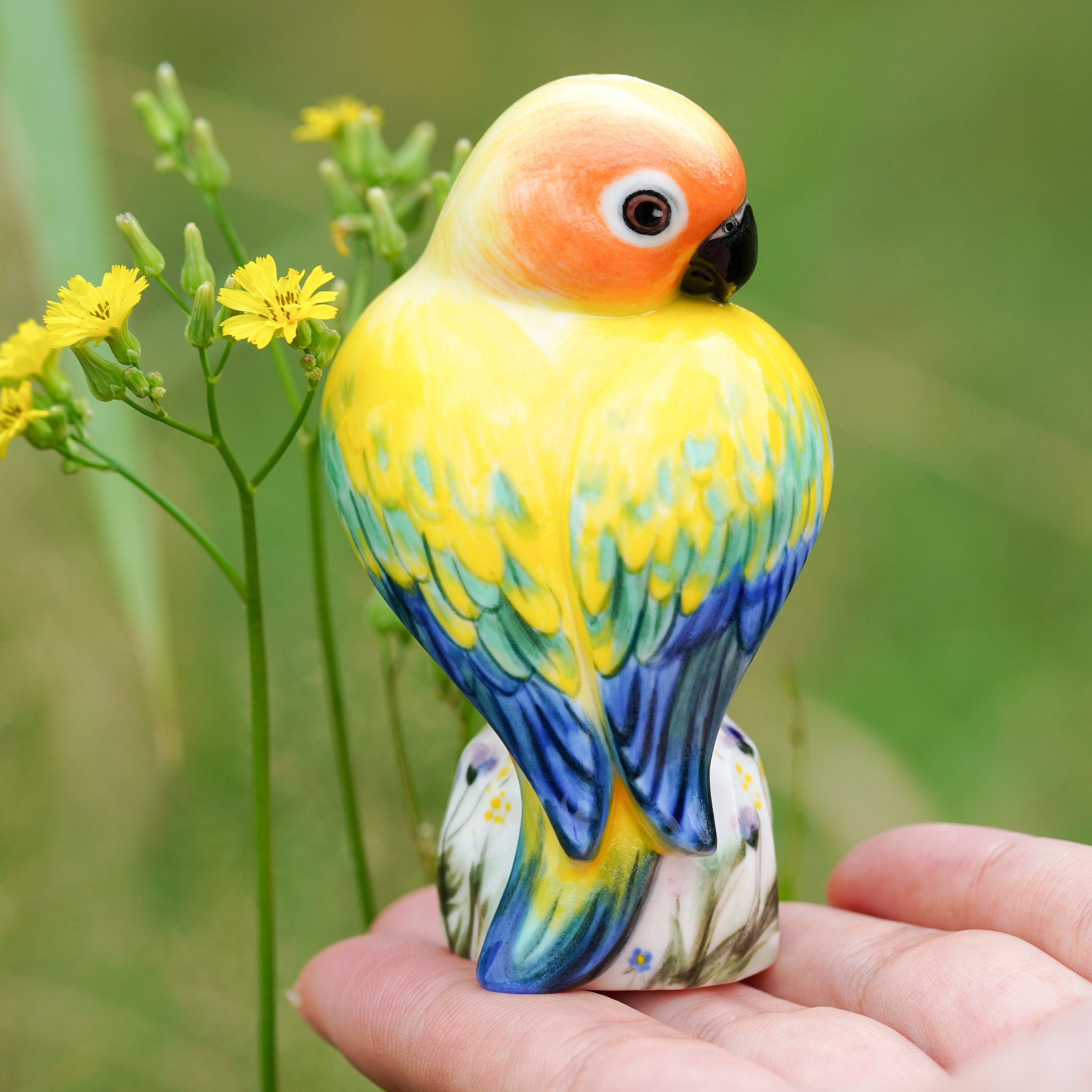 メキシコ製❓　オウム　インコ　陶器製　置物　インテリア　レア メキシコ製❓ オウム インコ 陶器製 置物 インテリア レア