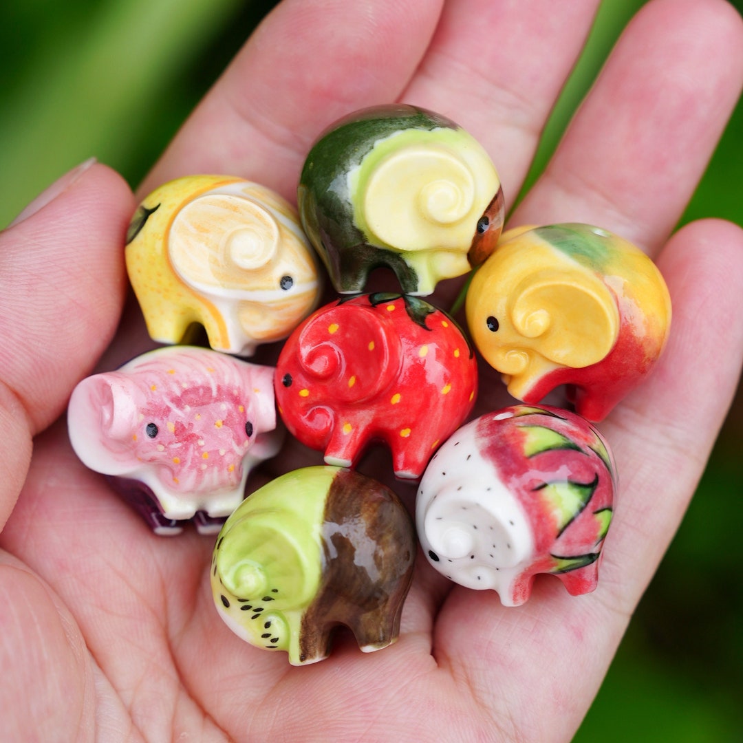Limited Edition Replica Elephant - Pomegranate (10cm) main image 0