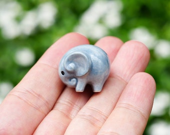 Tiny Elephant for the Dollhouse, World's Smallest Elephant Figurine, Hand Painted