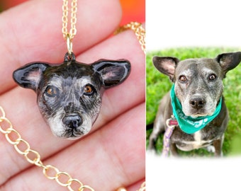 Custom Dog Portrait Necklace, Personalized Dog Pendant, Cute Dog Necklace, Porcelain Necklace Charm
