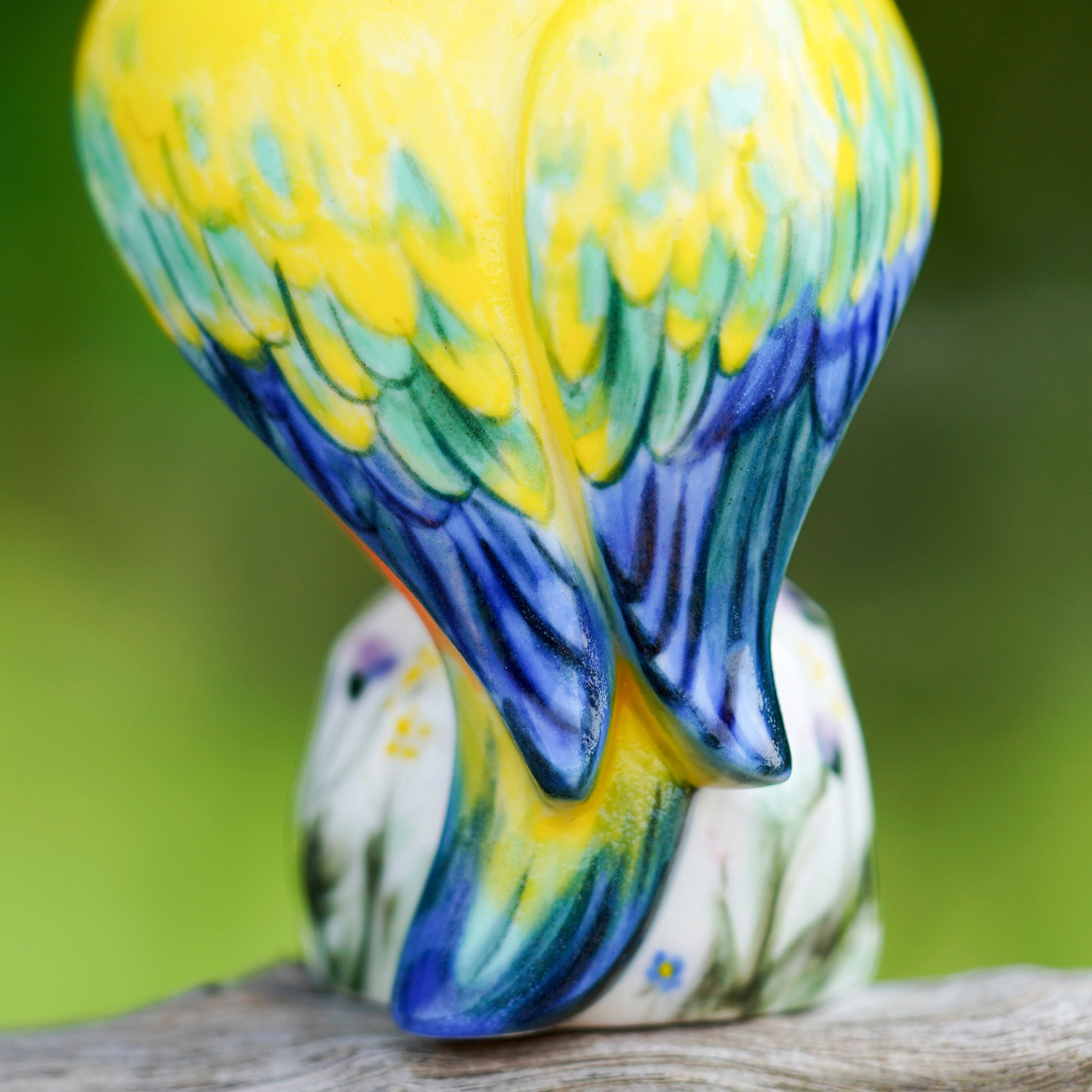 メキシコ製❓　オウム　インコ　陶器製　置物　インテリア　レア メキシコ製❓オウムインコ陶器製置物インテリアレア