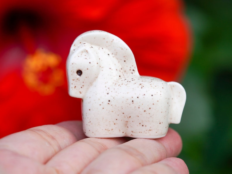 Small White Pony Figurine, Ceramic Horse, Horse Lover Gifts, Amazing Home Decorations image 1